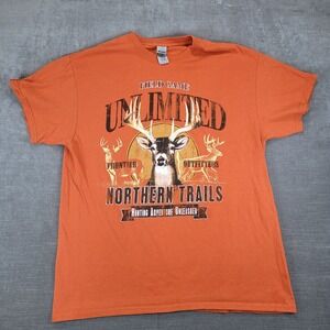 Field & Game Vintage Unlimited Deer‎ Hunting Graphic Gildan T-Shirt Mens Large
